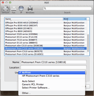hp utility scan settings mac